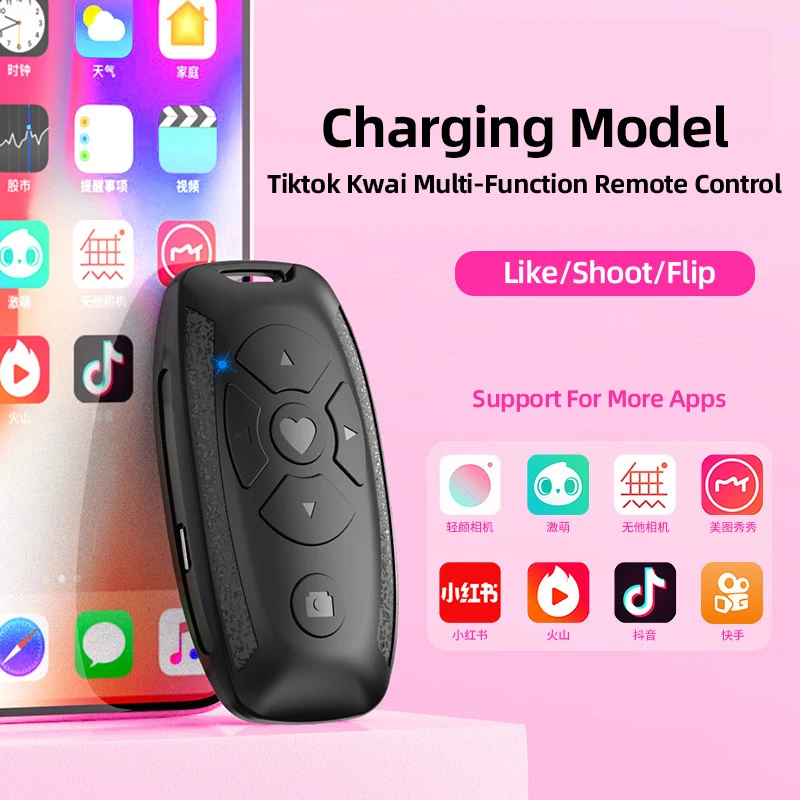 

Rechargeable Multifunctional Bluetooth Selfie Stick Camera Controller For IPhone Xiaomi Samsung Android Phone Universal Remote