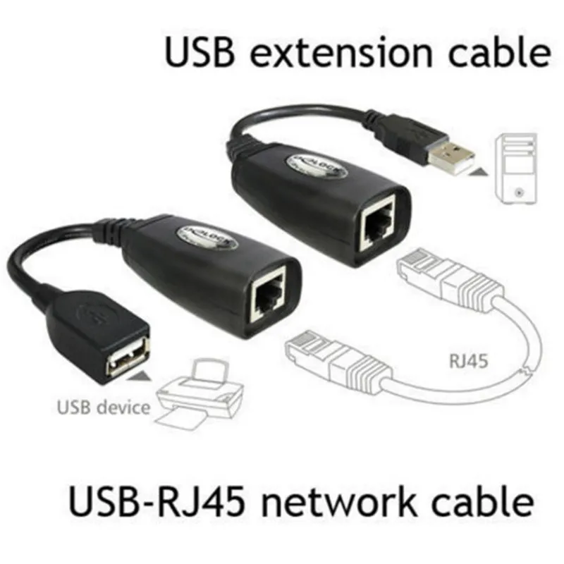 

Ethernet-удлинитель с USB 2,0 штекер на гнездо Cat6 Cat5 Rj45 LAN Ethernet Сетевой удлинитель Ретранслятор адаптер конвертер кабель Новинка 2021