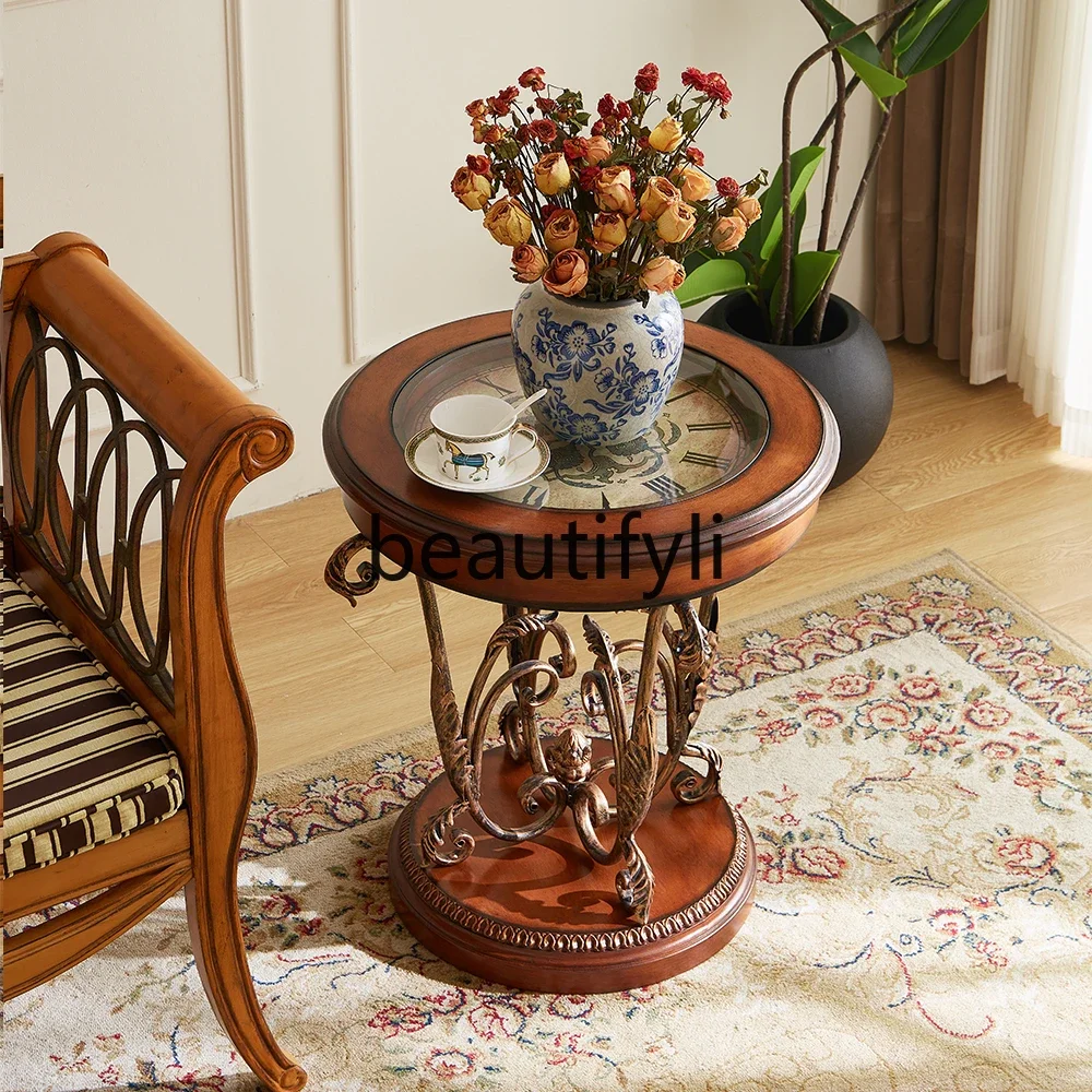 Карамельный американский диван несколько европейских маленьких круглых