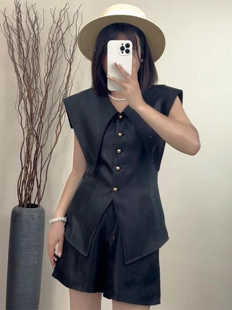 Женский комплект из двух предметов элегантный маленький топ и шорты во