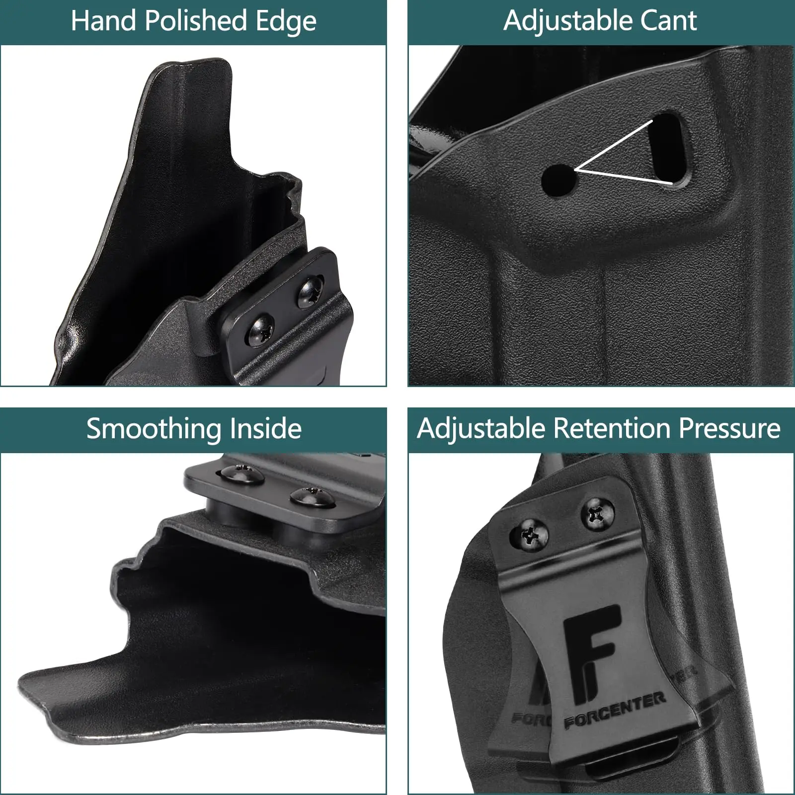 Фото Кобура M&P 9 мм, кобура Forcenter IWB Kydex, подходит для: Smith & Wesson M&P 9 Shield/M2.0/Плюшевая кобура M&P 2,0 9 мм |   Малюнок правой руки №3