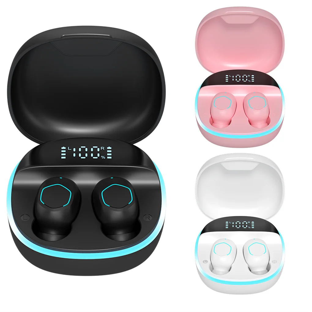 

Bluetooth-Compatible Earbuds Earphones Headphones Mobile Phone Pink