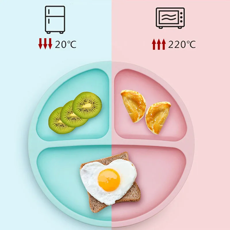 Children Tableware Baby Silicone Suction Cup Bowl Smiley Face Plate Cutlery Set Retro Children's Dinner Eco-friendly | Мать и ребенок