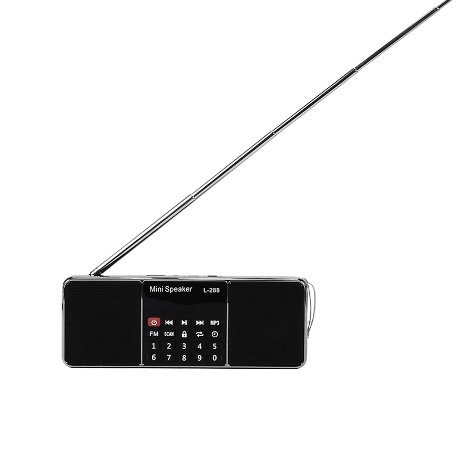 Мини-портативный перезаряжаемый стерео L-288 FM-радио динамик с ЖК-экраном