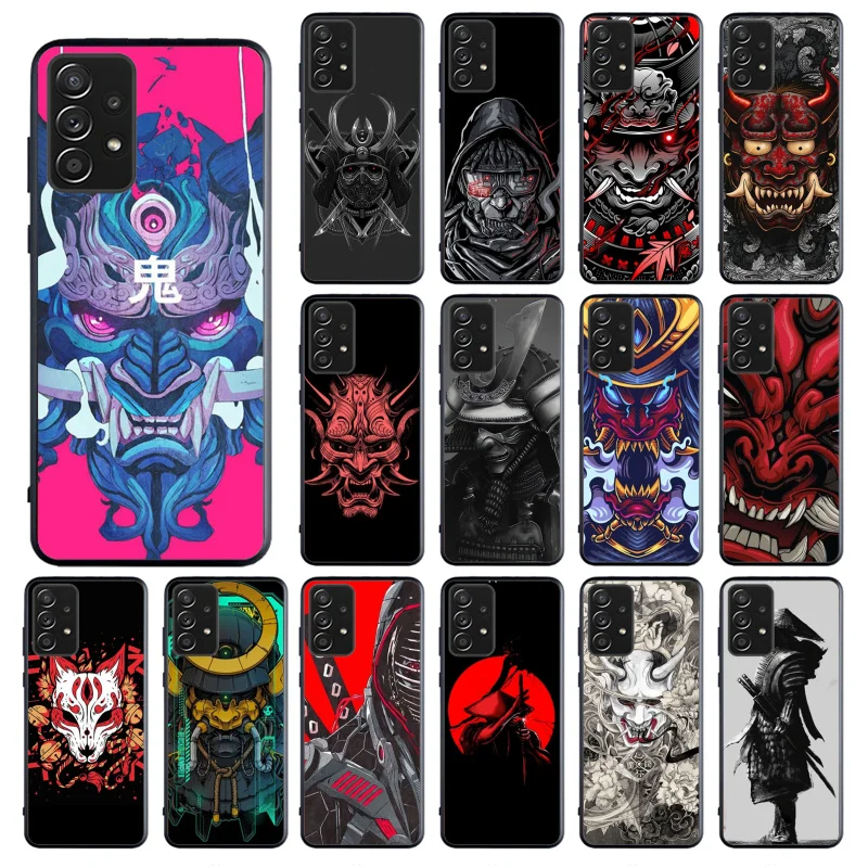 

Japanese Samurai Oni Mask PhoneCase for Samsung Galaxy A13 A22 A12 A32 A71 A11 A21S A33 A52 A72 A51 A50 A70 A31 M31 Funda Coque