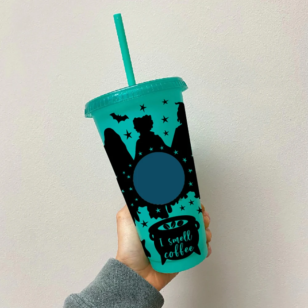 Hocus Pocus Witch Виниловая наклейка для Starbucks Venti холодная чашка 24 унции декор Хэллоуин