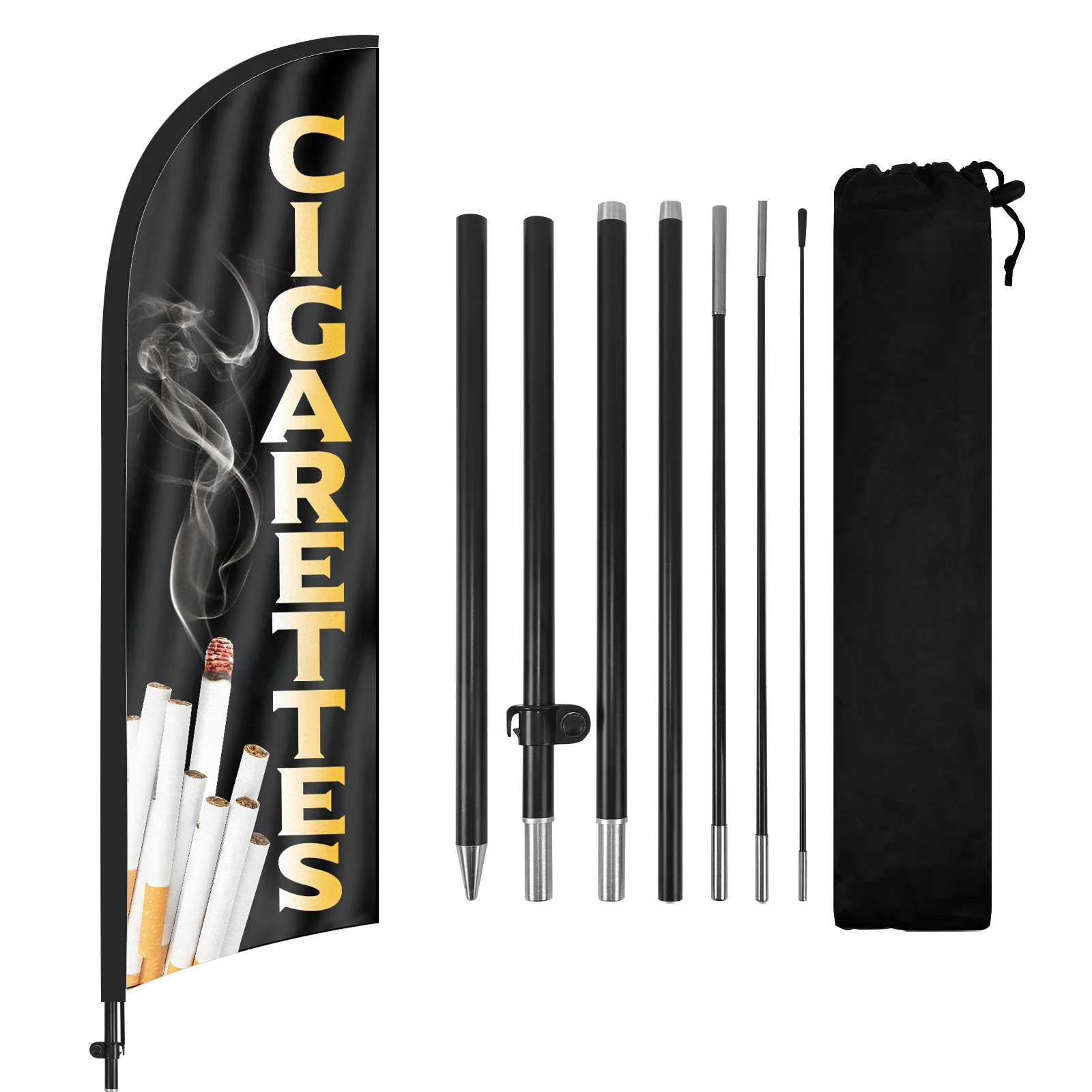 FSFLAG 1 шт. 280 см сигаретный флаг с перьями и флагштоком рекламный уличный баннер