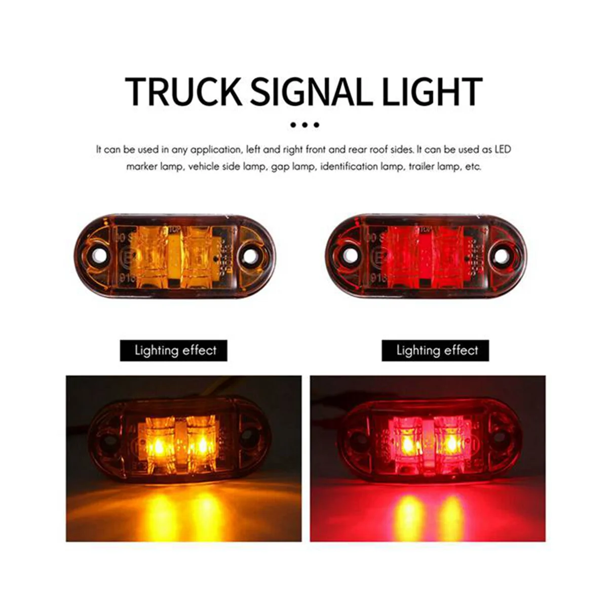 Янтарно-красный 2 5 дюйма овальная зеркальная деталь габаритный фонарь для