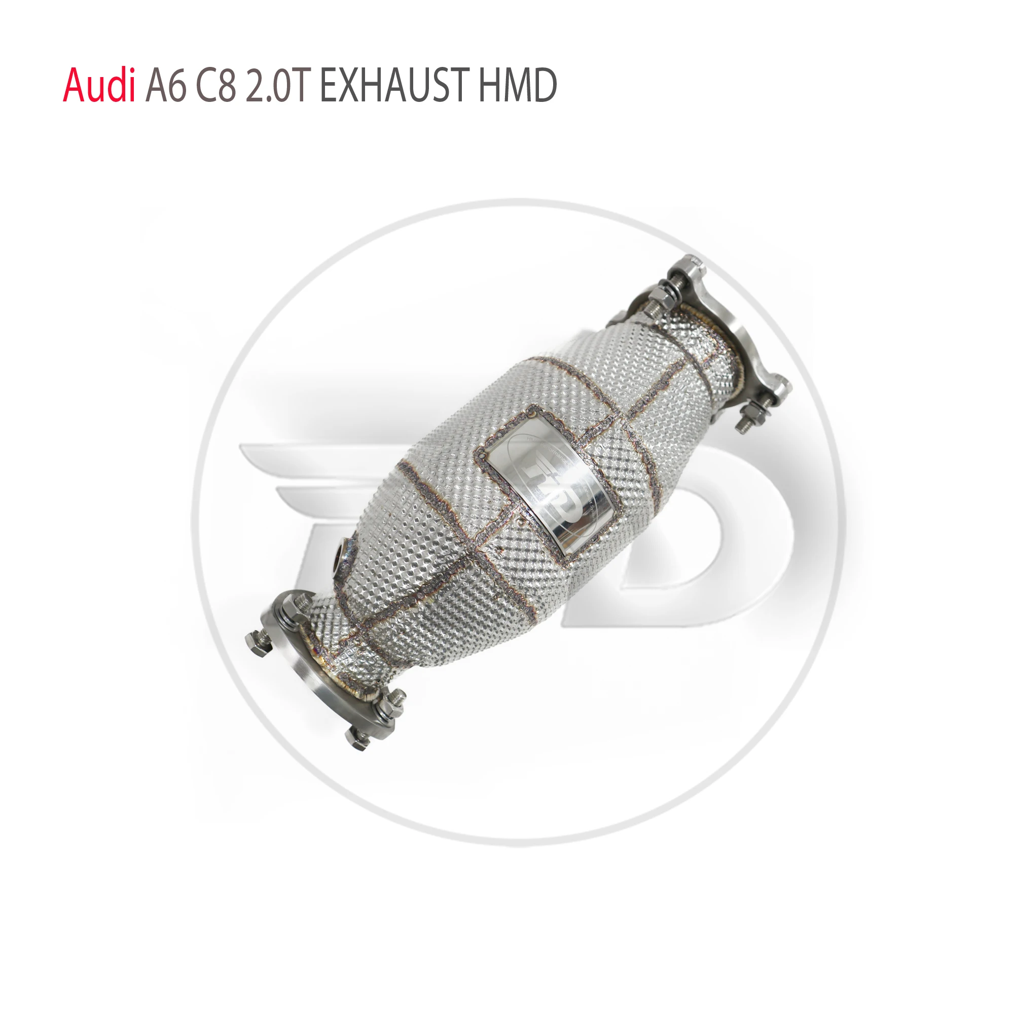 

HMD Stainless Steel Exhaust System High Flow Performance Downpipe for Audi A6 A7 C8 2.0T Without Catalytic Racing Test Pipe