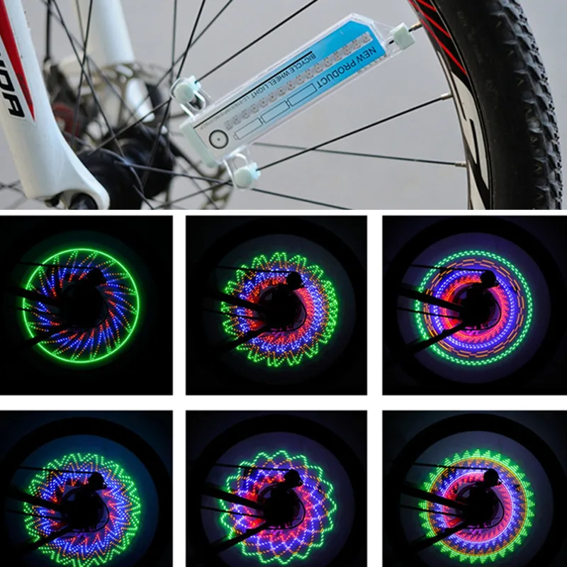 

Bicycle Spoke Light Bike Wheel Light Mtb Road Cycling Waterproof Safety Tire Light 32 Different Patterns Change Bike Accessories