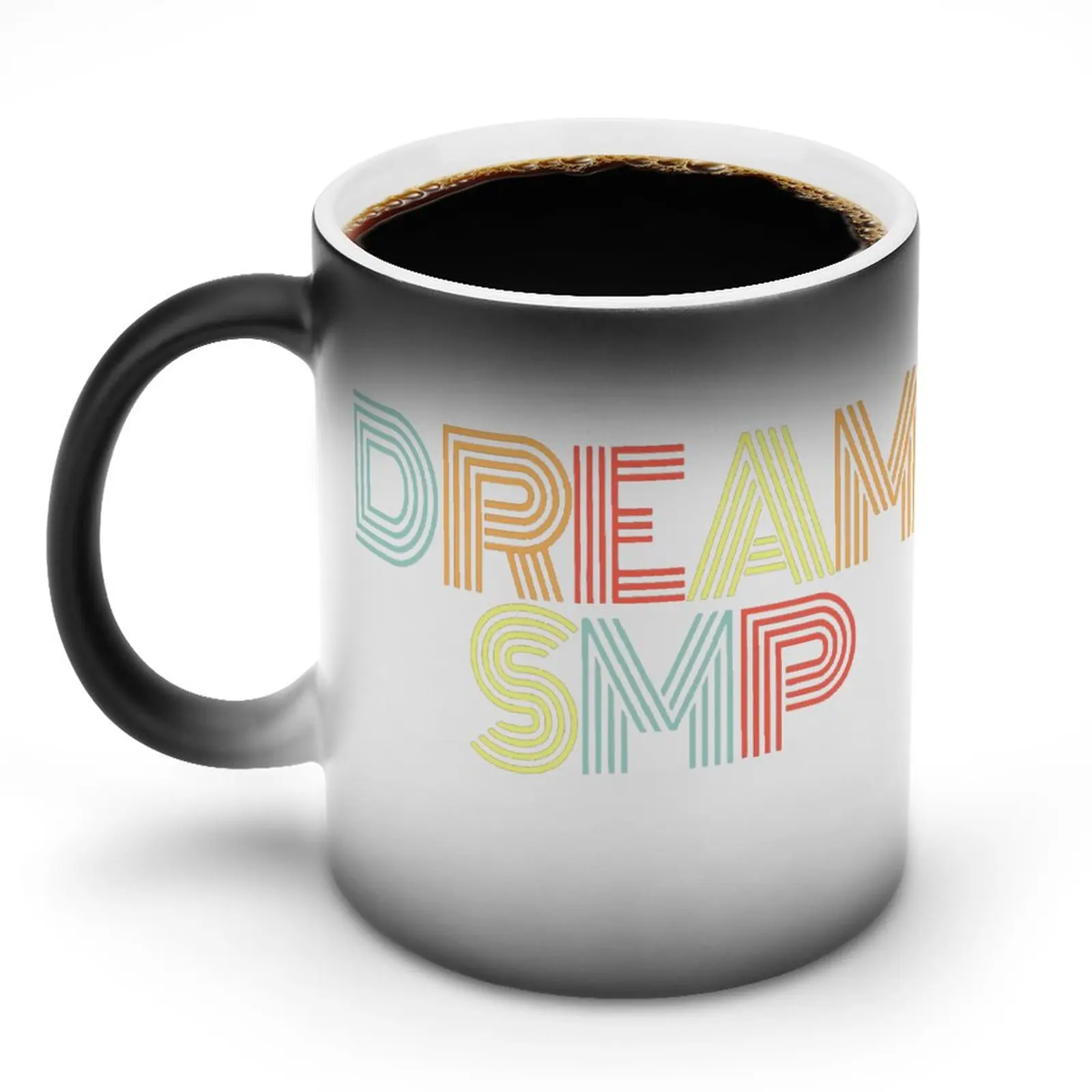 

Кружка Dream SMP в стиле ретро, круглая кружка с логотипом игры Dream Smp, фарфоровые кружки для питья, меняющие цвет чашки