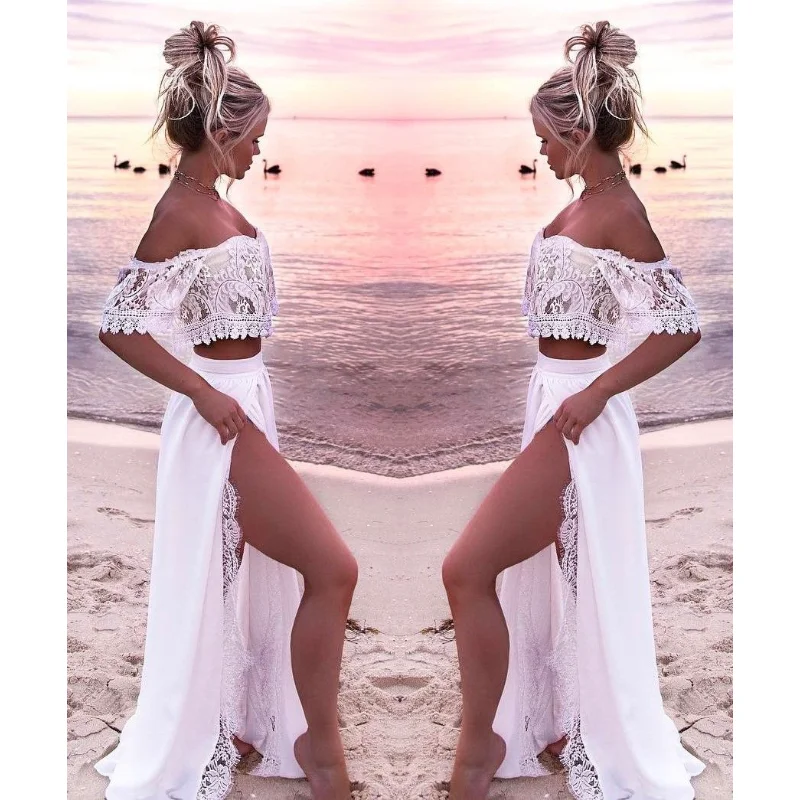 

Новинка 2023, летняя пляжная юбка, горячая Распродажа, сексуальное платье с открытыми плечами