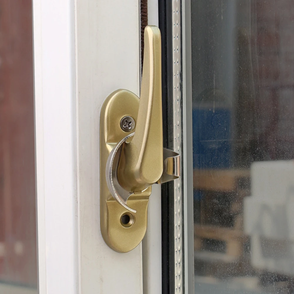 

Stainless Steel Lock And Buckle Child Safe Security Door Sash Lock Jammer Hasp Sliding Lock