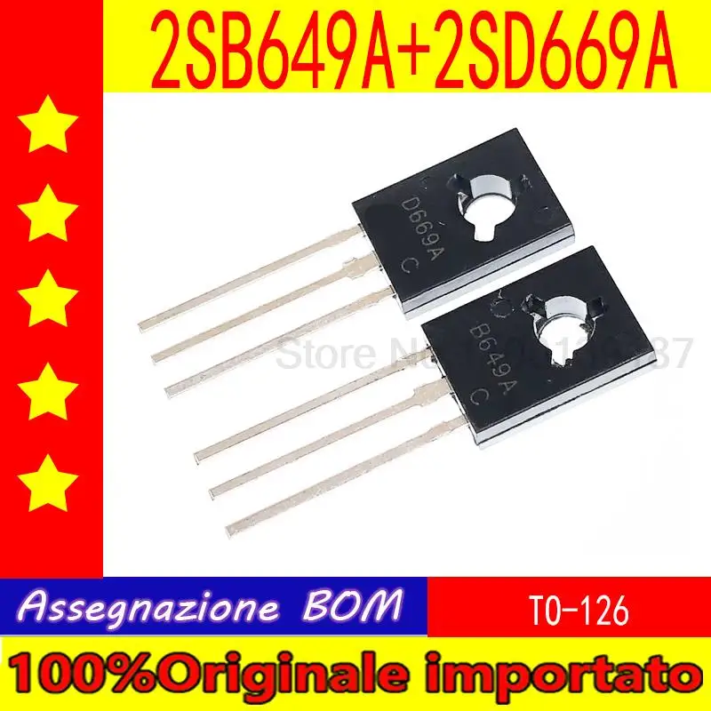 10 пар усилителей мощности аудио 2SB649A 2SD669A 2SB649A D669AC B649AC B649 D669 TO-126