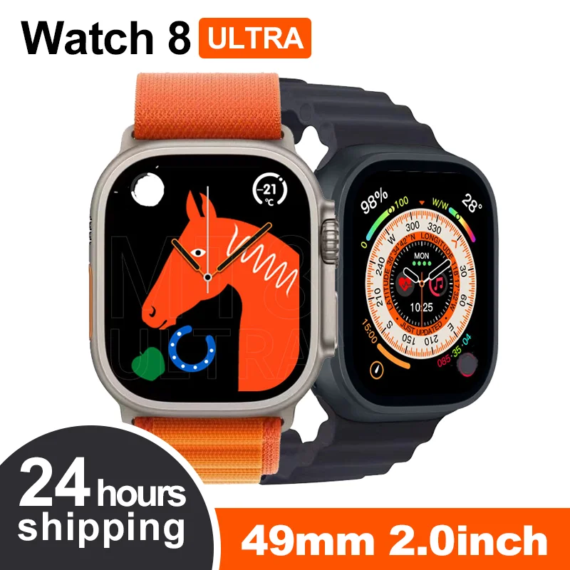 

New Smart Watch Ultra 8 NFC GPS Track 49mm Men Women Smartwatch Series 8 Thermometer BluetoothCall Waterproof Sports For Apple
