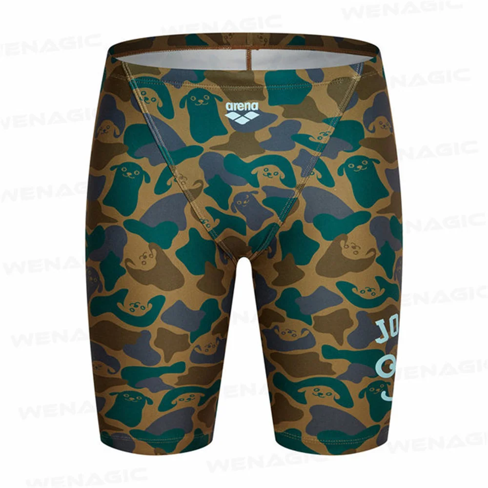 New Men's Water Sports Flat Corner Swimsuits Summer Quick Drying Swimsuits Disturber Swimming Training SurfingShortsCustomizabel