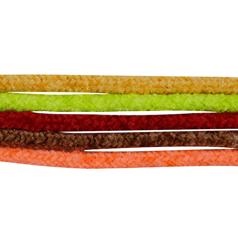 6.5MM Hairy Shoelaces 60-180cm Macaron Color Velvet Rope 10pairs For Cute Canvas Girl Lady Cord Zapatillas Mujer Wholesale