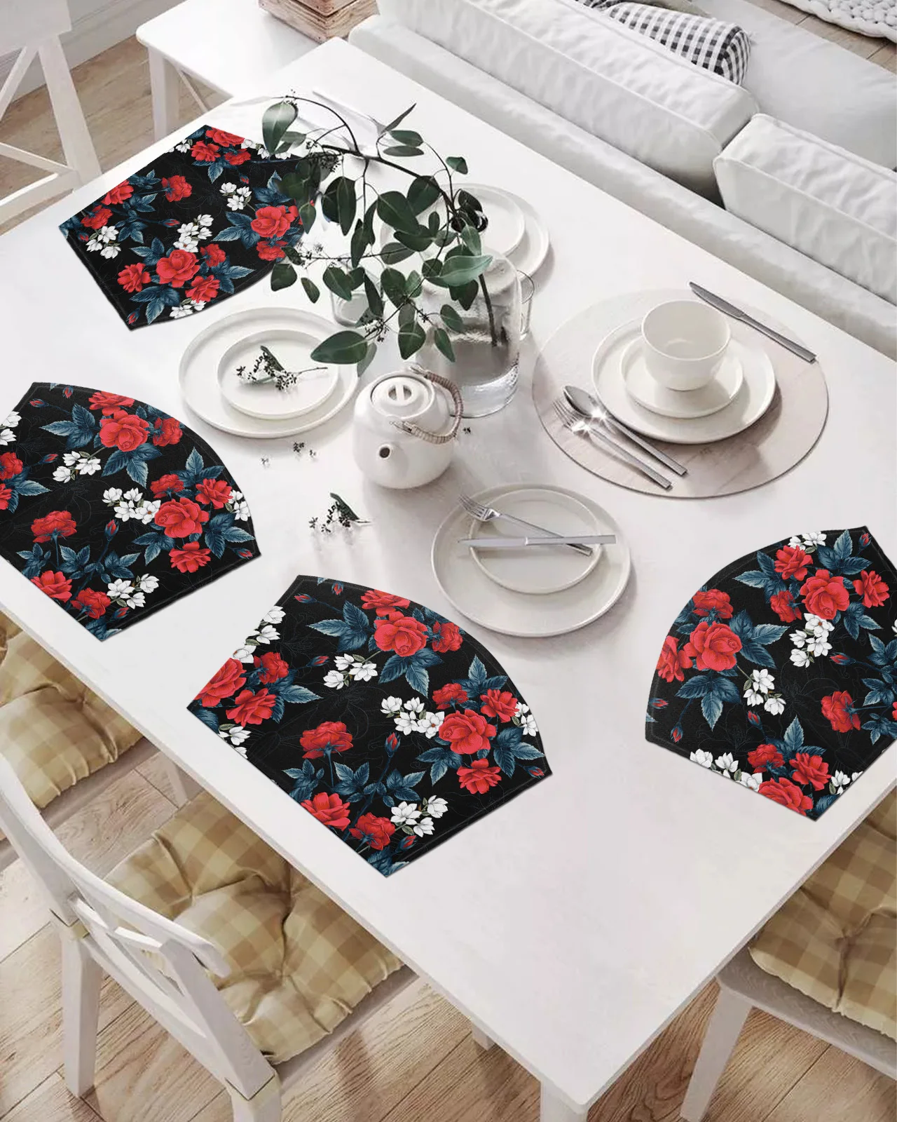 

2/4/6 шт., подставки под столовые коврики в форме веера