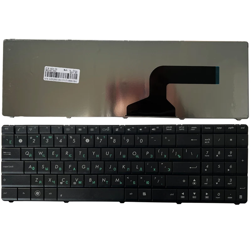 Фото Русская клавиатура для ноутбука ASUS K53, X55A, X52F, X52D, X52DR, X52DY, X52J, X52JB, X52JR, X55, X55C, X55U, K73B, NJ2 №1