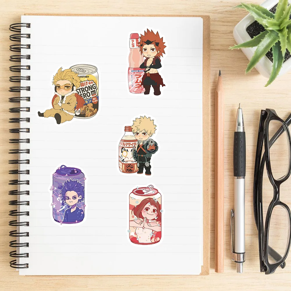 103050pcs cute mix anime drinks cartoon stickers demon slayer genshin impact phone guitar luggage bike graffiti sticker toys free global shipping