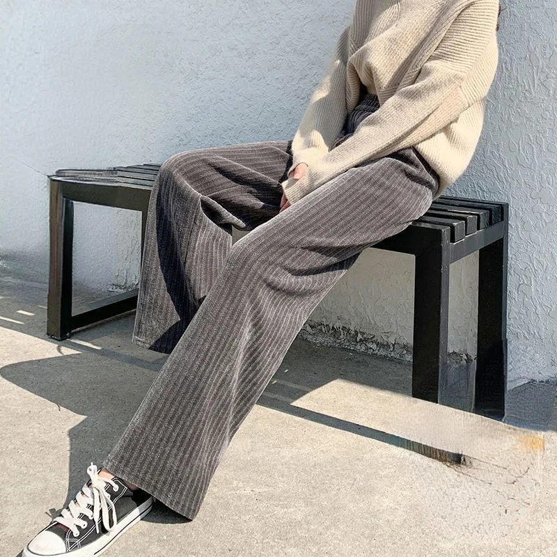 

High-waisted Wide-leg Pants for Women Are Comfortable and Slim In Autumn and Winter, Straight Loose Casual Pants and Trousers.