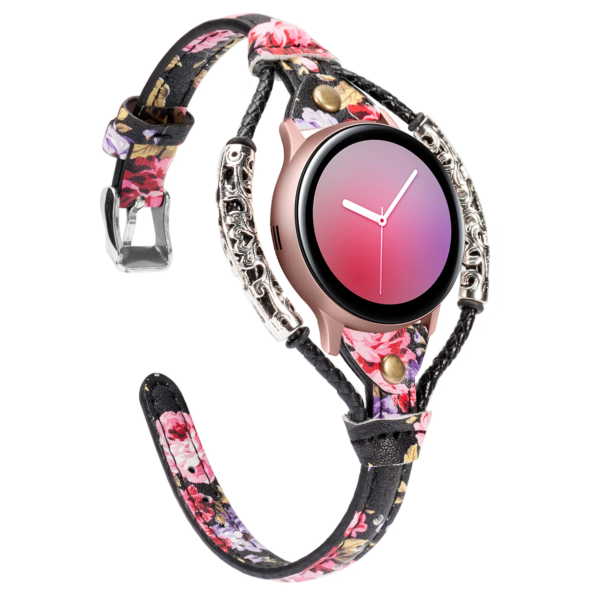 

Ремешок кожаный для Samsung Galaxy watch Active 2, браслет для Huawei GT/2/Pro Galaxy watch 4/Classic 42 мм 46 мм, 20 мм 22 мм