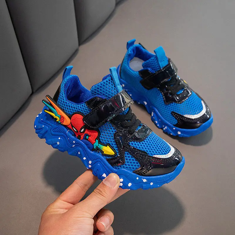 Кроссовки детские Человек-паук Повседневная Нескользящая спортивная обувь