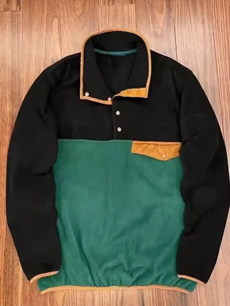 Мужская флисовая куртка с воротником-стойкой