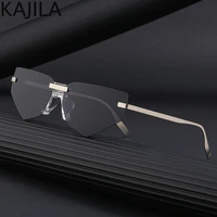rimless sunglasses women irregular sun glasses for men 2022 new trendy frameless eyewear shades uv400 lunette de soleil homme