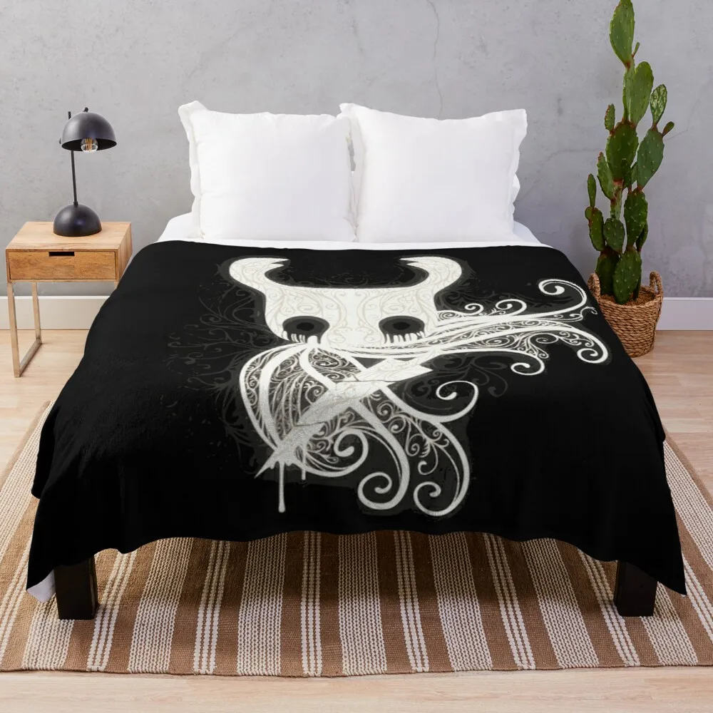 

The Knight from Hollow Knight - "Born of God and Void" Throw Blanket Blanket For Decorative Sofa Blanket For Sofa