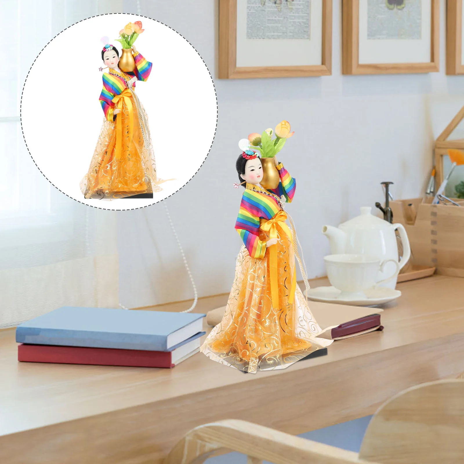 

Korean Hanbok Figure Hanbok Dolls Figure Traditional Hanbok Dolls Decoration Gift Hanbok Dolls