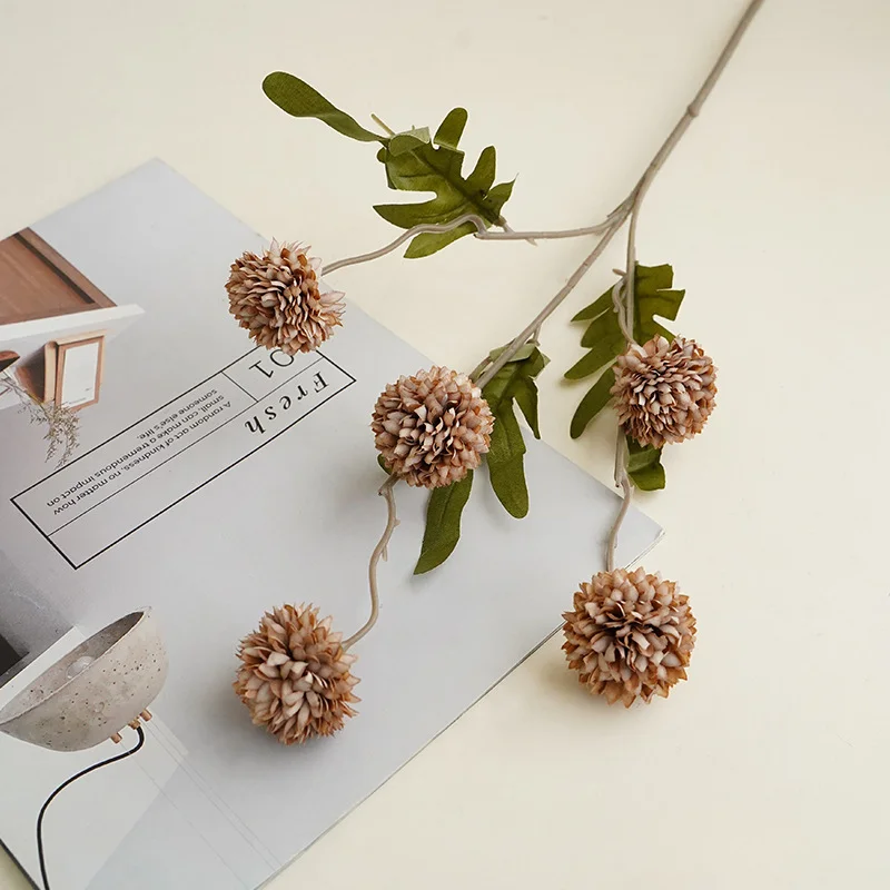 

Искусственная хризантема из шелка, 52 см