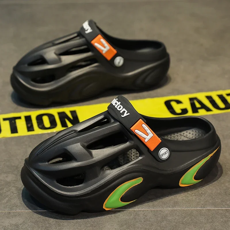 Сандалии мужские на массивной платформе спортивные пляжные босоножки