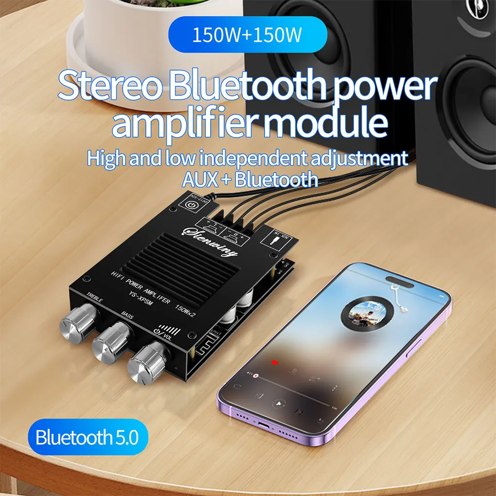

Wireless Power Amplifier Board Digital 150Wx2 Audio Module Speaker