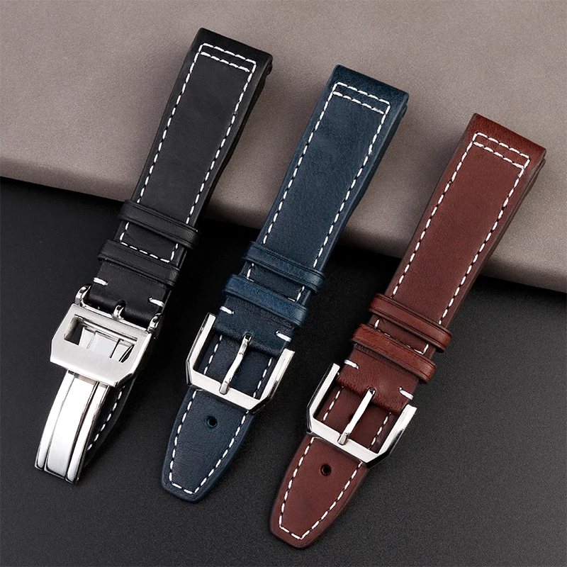 Ремешок из натуральной кожи для IWC Pilot Series IW378003/005 IW328205 Mark 20 Cowhie быстросъемный