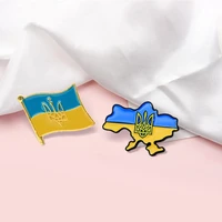 national emblem ukraine brooches ukrainian flag territory map pins symbol national rejuvenation in ukraine alloy badge jewelry