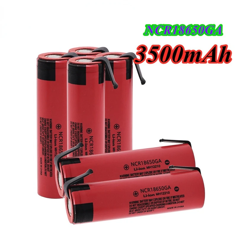 

100% Original NCR 18650GA 30A discharge 3.7V 3500mAh 18650 rechargeable battery toy flashlight lithium battery + DIY Nickel