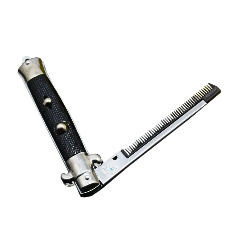 

1Pcs Foldable Combs Hair Trimmer Comb Brush Accessories Butterfly Men Women Pocket Knife Shape Comb