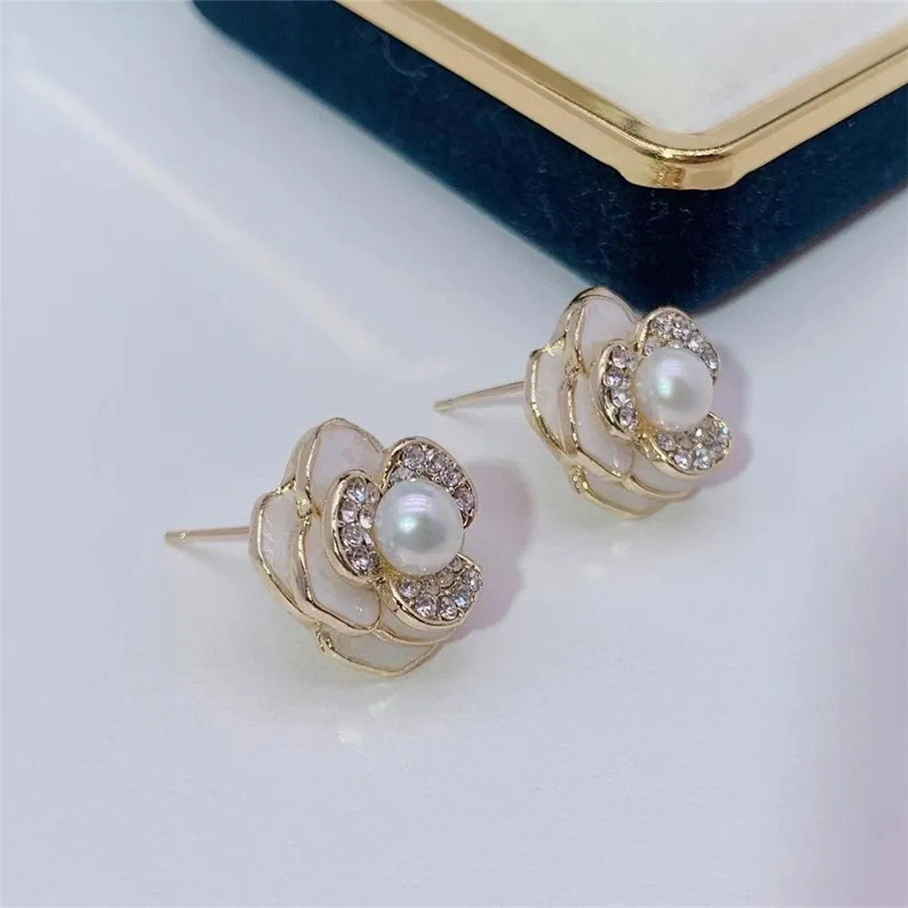 

Natural Freshwater Pearl Stud Earrings for Women S925 Sterling Silver Needle No Allergy Jewelry Gift Wholesale