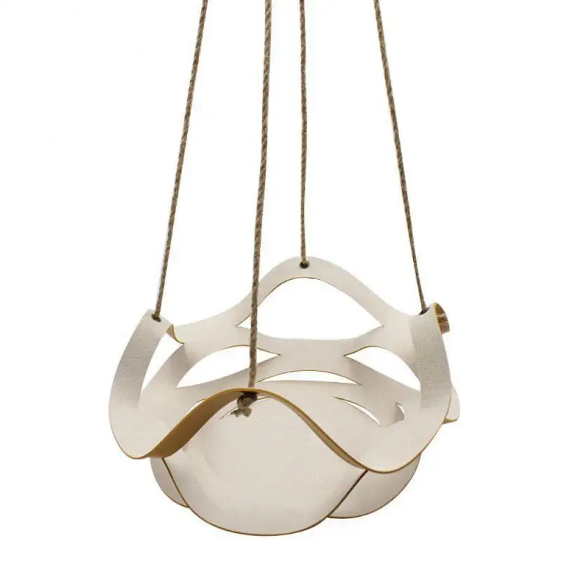 

PU Leather Potted Hanging Hanging Basket Flower Plants Green Dill Holder Basket DIY Arts Handicraft Home Indoor Decoration