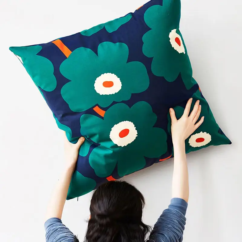 

Colorful Flower Pillows Case Green Flower Pillow Covers for Bed Sofa Living Room Decoration Pillowcases for Pillows 45x45 Cm