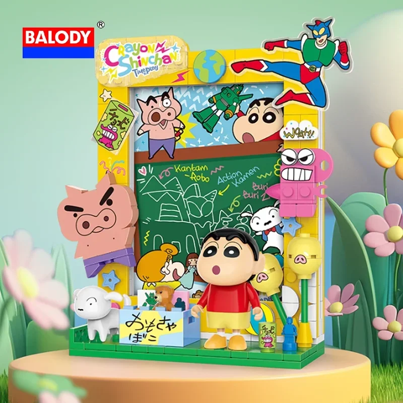 BALODY Kawaii Crayon Shin-chan Doraemon фоторамка оригинальность DIY строительные блоки магнит на