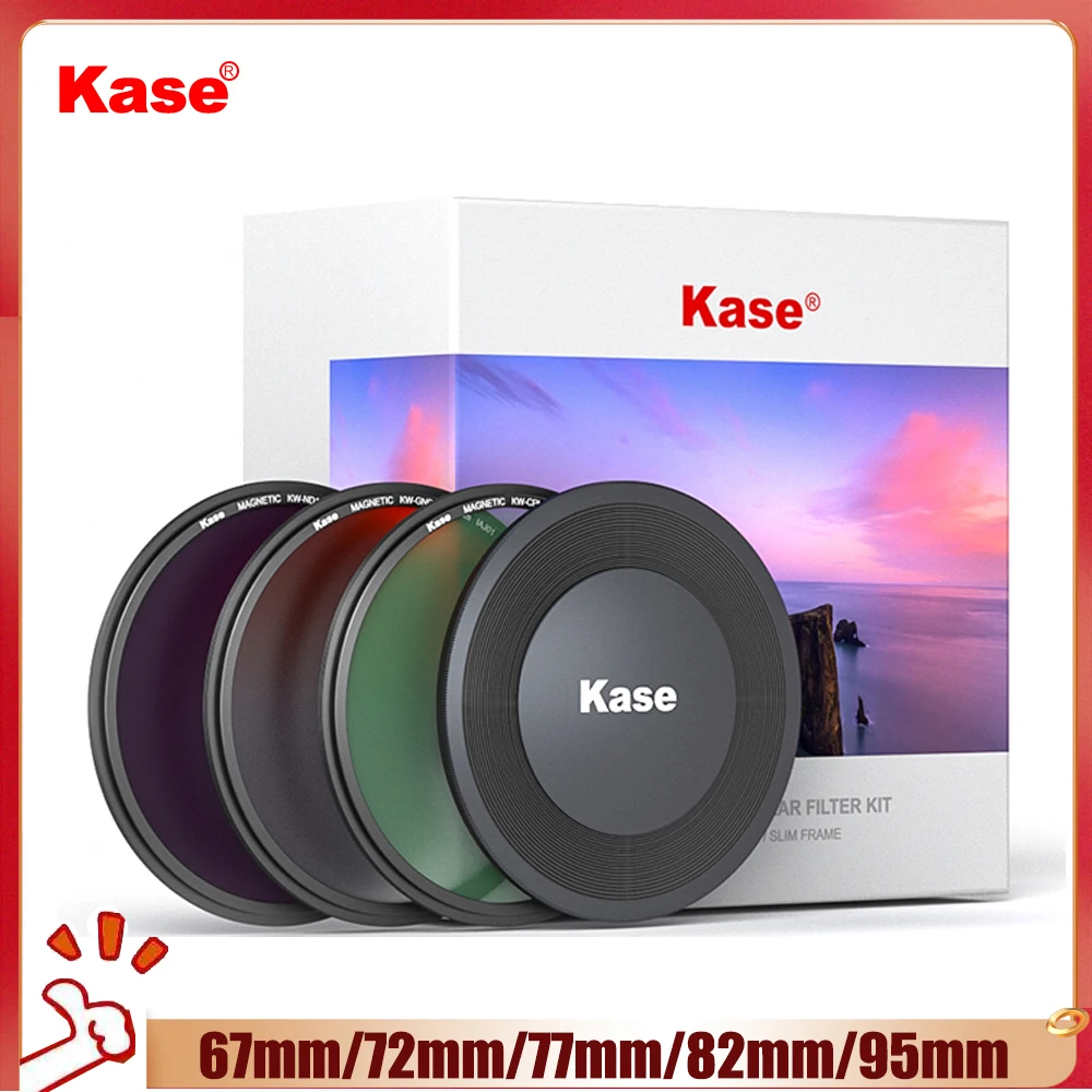 

Kase Magnetic Filter KW MCUV CPL Polarizer ND GND Filter Kits 67mm 72 mm 77mm 82mm 95mm