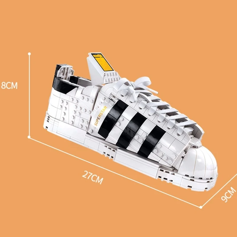 

911pcs Creative Series Sneakers Originals Superstar Building Blocks Shell Head Sport Shoes Bricks Toys For Kids Gifts 10282