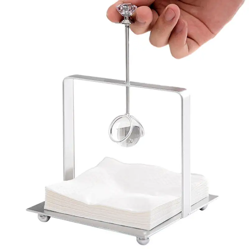 

Metal Tissue Holder European Style Farmhouse Napkin Holder Two-in-1 Farmhouse Napkin Dispenser Napkins With Non-slip Beads For