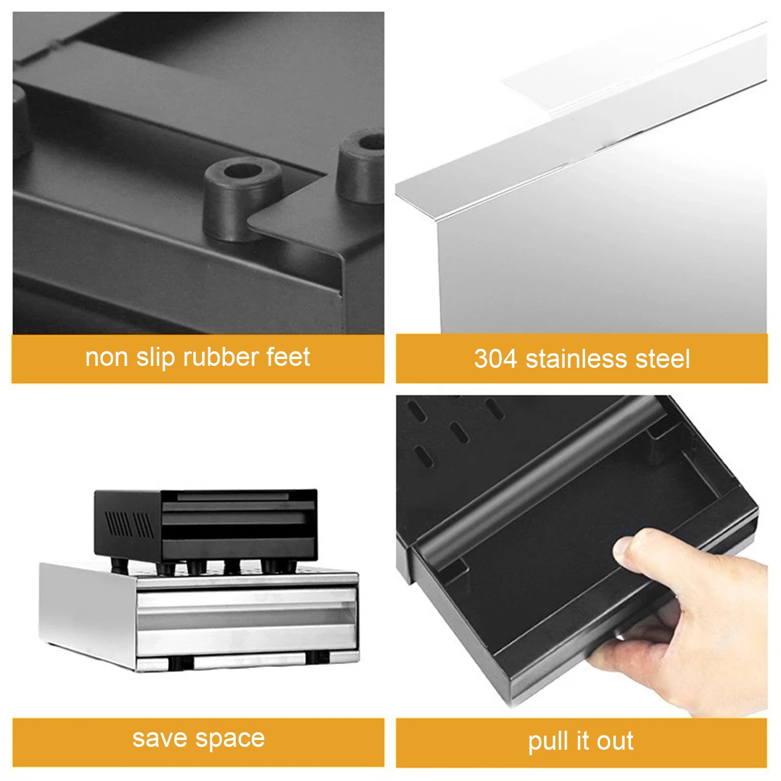 Кофейный выдвижной ящик контейнер из нержавеющей стали утолщенный кофейный для