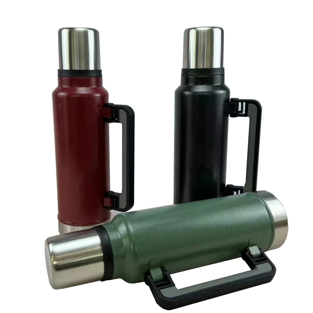 

Large Capacity Insulation Pot Outdoor Portable Sports Water Bottle Belt Handle Kettle Car Travel Pot