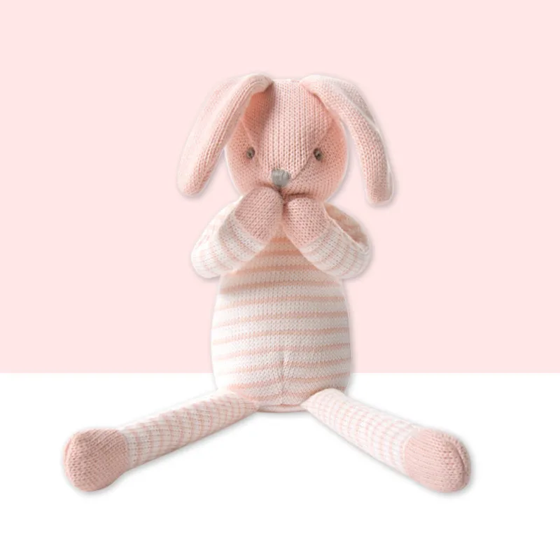 

Cekcya Pink Bunny Plush Regular Animal Solid Baby Toy Party Birthday Kids Gifts Rabbit Sleeping Comfort Soft doll Toy Stuffed