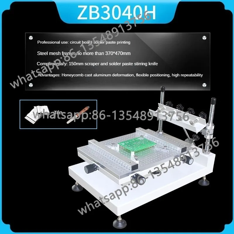 Фото Zb3040h ручной регулируемый высокоточный трафаретный шаблон принтера SMT сварочный картон 300*400 мм производство печатных плат №2