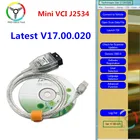 Новейший интерфейс MINI VCI V17.00.020 J2534 для Toyota TIS Techstream V17 obd mini vci диагностический кабель MINI VCI V16.30.013